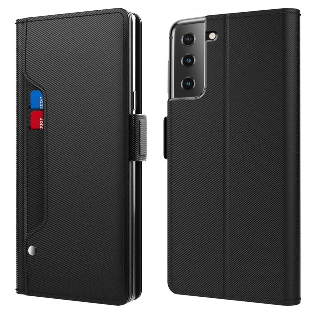 Samsung Galaxy S23 Portemonnaie-Hülle Spiegel schwarz