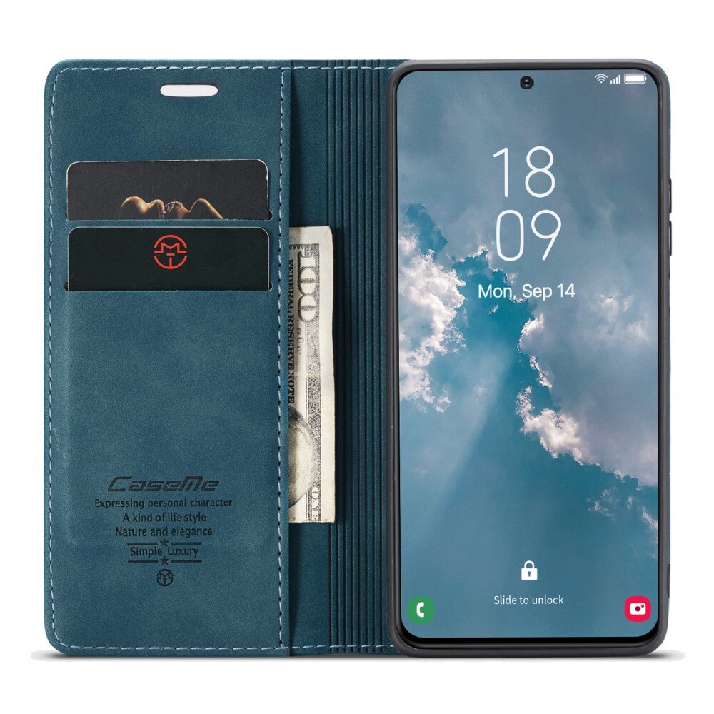 Slim Portemonnaie-Hülle Samsung Galaxy S23 blau