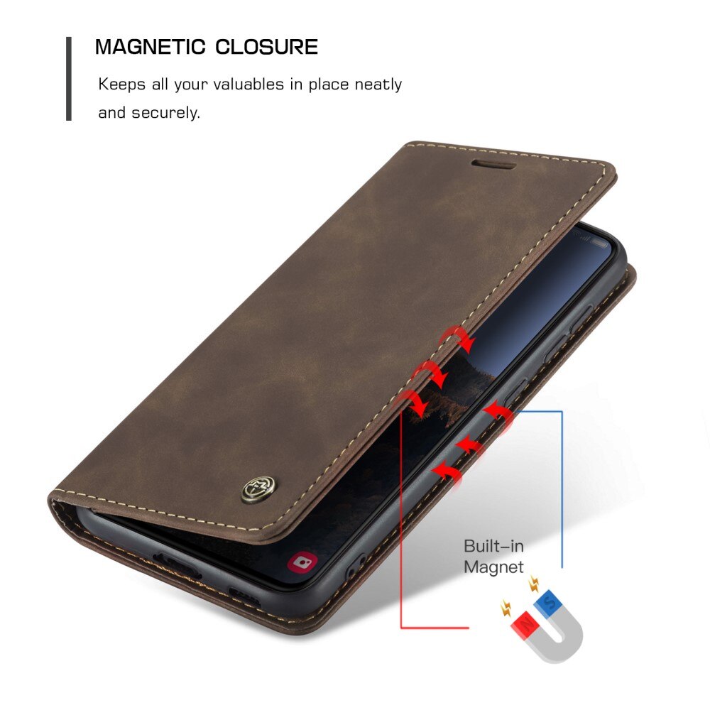 Slim Portemonnaie-Hülle Samsung Galaxy S23 Plus Braun