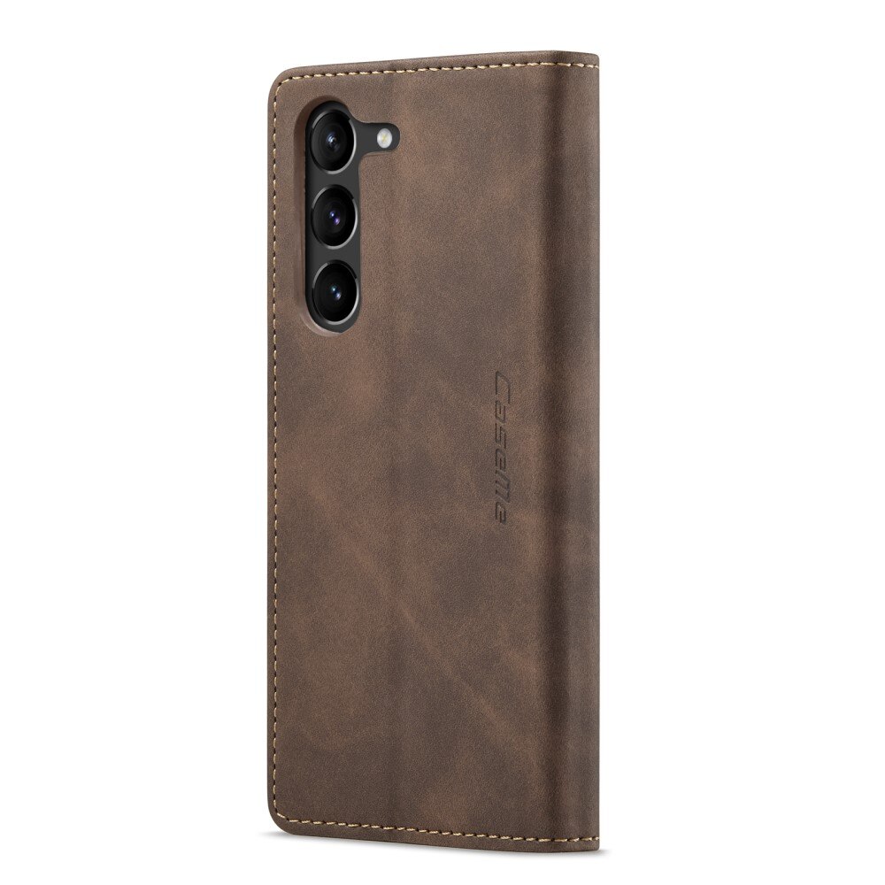 Slim Portemonnaie-Hülle Samsung Galaxy S23 Plus Braun