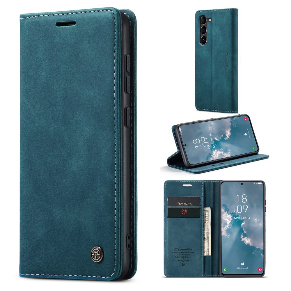 Slim Portemonnaie-Hülle Samsung Galaxy S23 Plus Blau