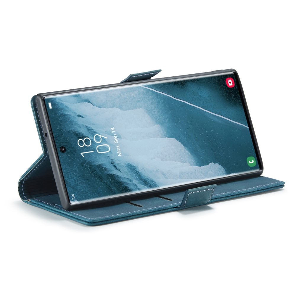 Slim Portemonnaie-Hülle Samsung Galaxy S23 Ultra Blau