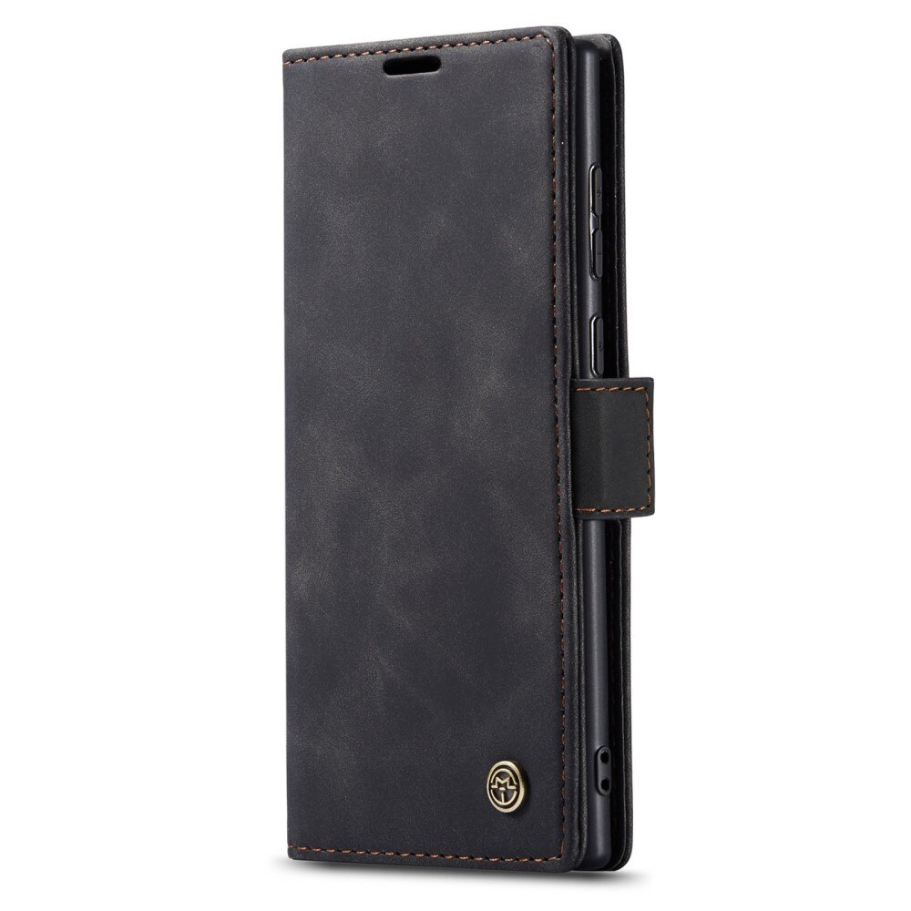 Slim Portemonnaie-Hülle Samsung Galaxy S23 Ultra Schwarz