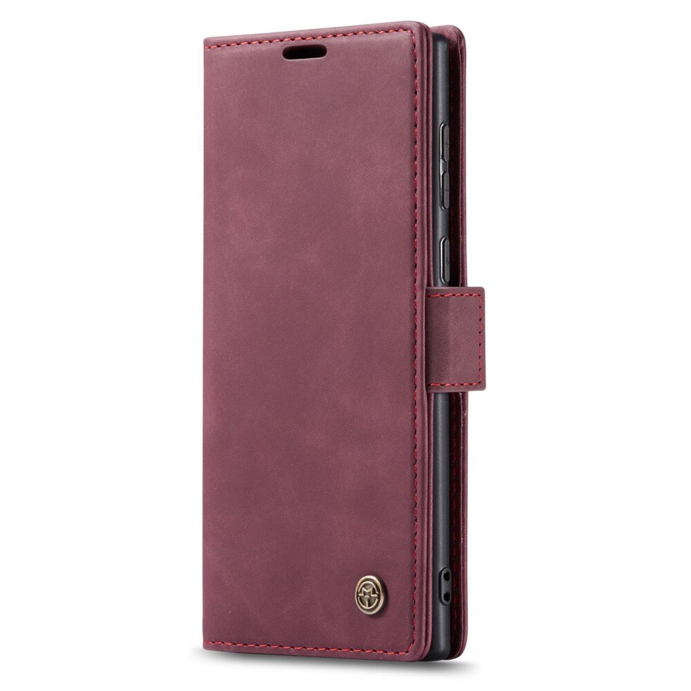 Slim Portemonnaie-Hülle Samsung Galaxy S23 Ultra Rot