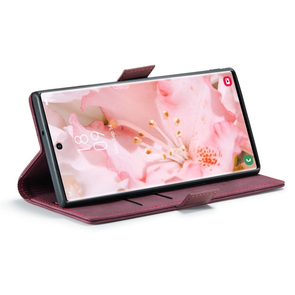Slim Portemonnaie-Hülle Samsung Galaxy S23 Ultra Rot