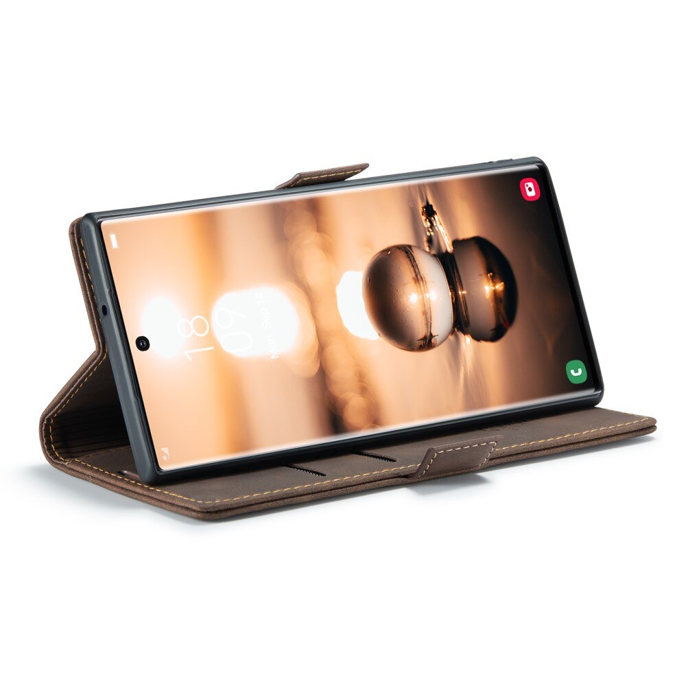 Slim Portemonnaie-Hülle Samsung Galaxy S23 Ultra Braun