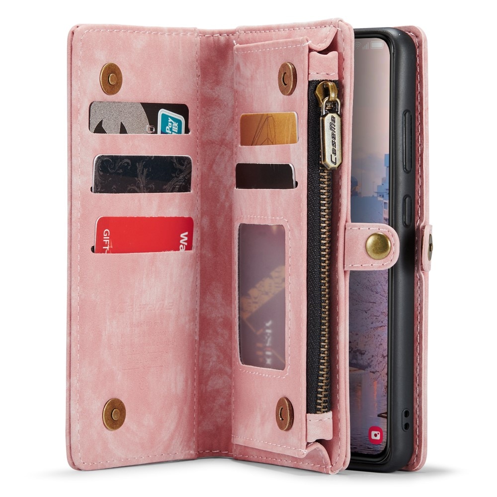 Multi-slot Portemonnaie-Hülle Samsung Galaxy S23 rosa