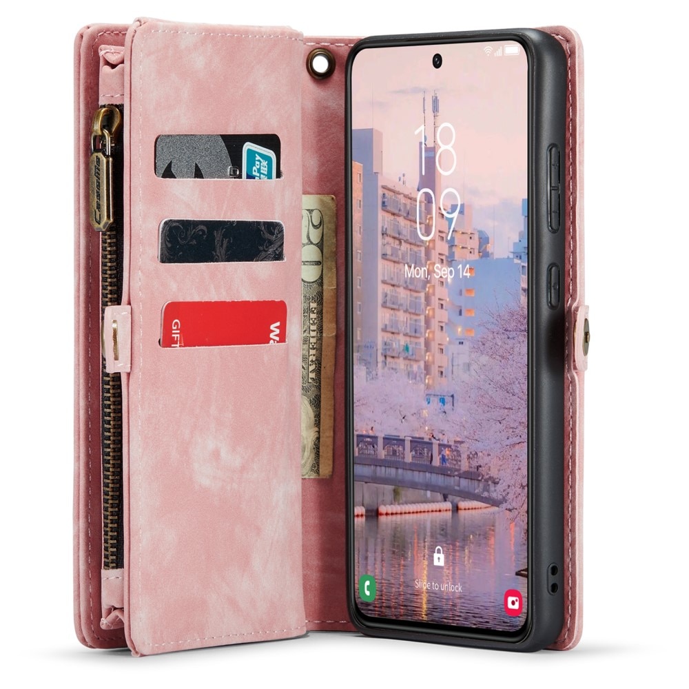 Multi-slot Portemonnaie-Hülle Samsung Galaxy S23 rosa