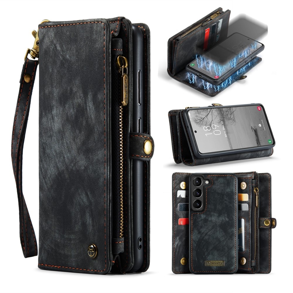 Multi-slot Portemonnaie-Hülle Samsung Galaxy S23 Plus Grau