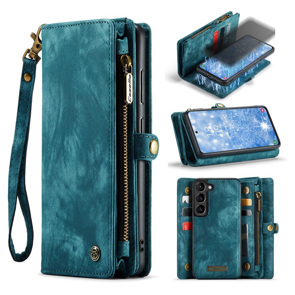 Multi-slot Portemonnaie-Hülle Samsung Galaxy S23 Plus Blau