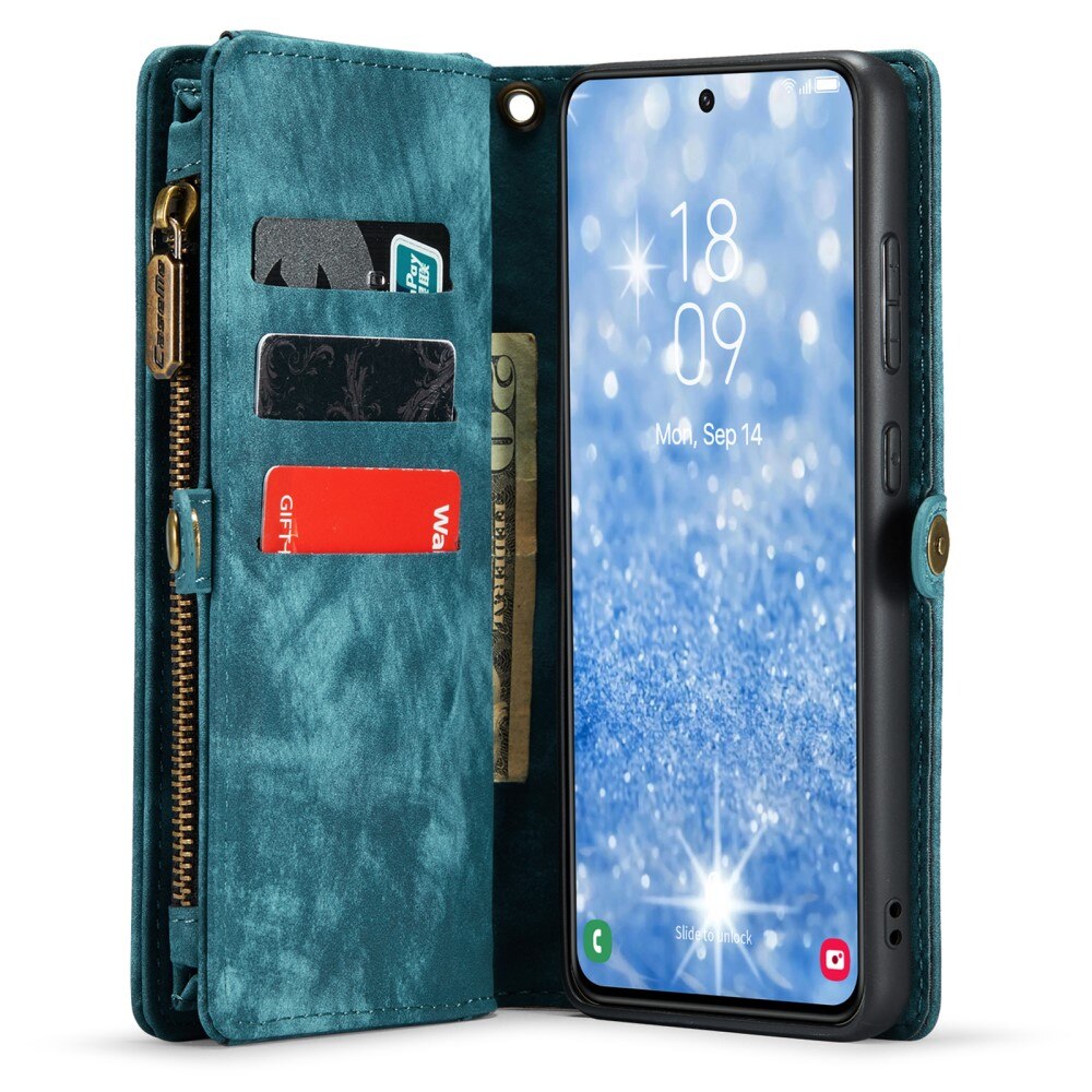 Multi-slot Portemonnaie-Hülle Samsung Galaxy S23 Plus Blau