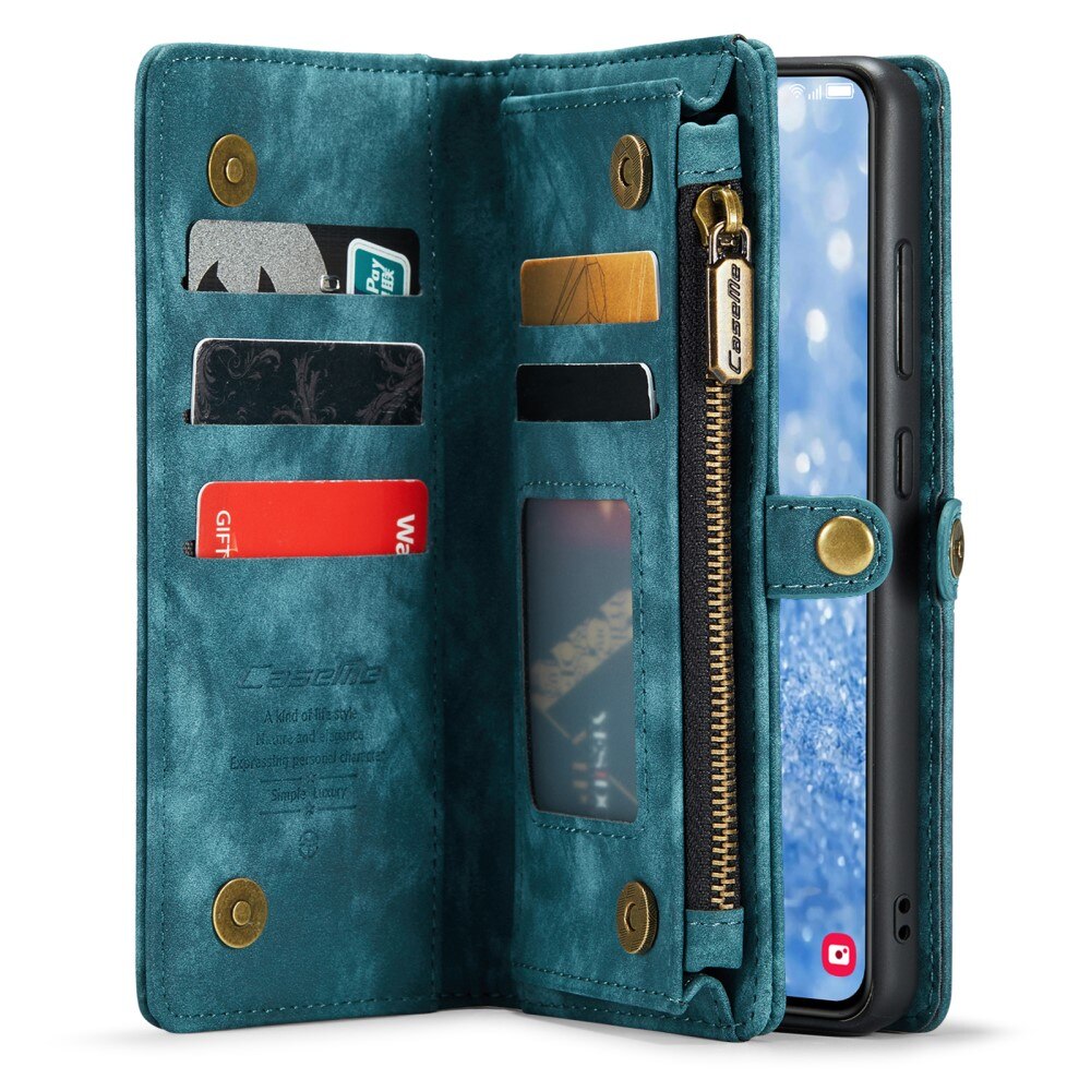 Multi-slot Portemonnaie-Hülle Samsung Galaxy S23 Plus Blau
