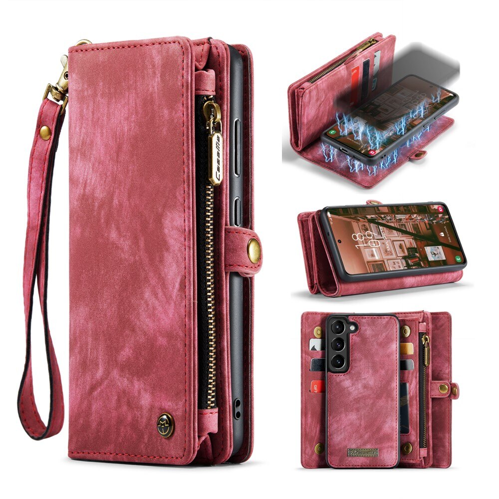 Multi-slot Portemonnaie-Hülle Samsung Galaxy S23 Plus Rot