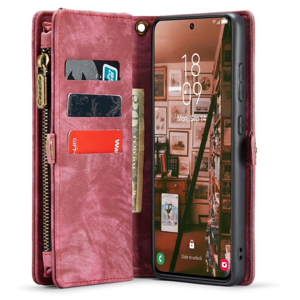 Multi-slot Portemonnaie-Hülle Samsung Galaxy S23 Plus Rot