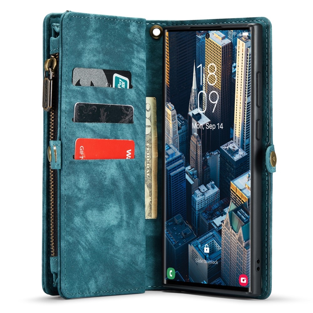 Multi-slot Portemonnaie-Hülle Samsung Galaxy S23 Ultra blau