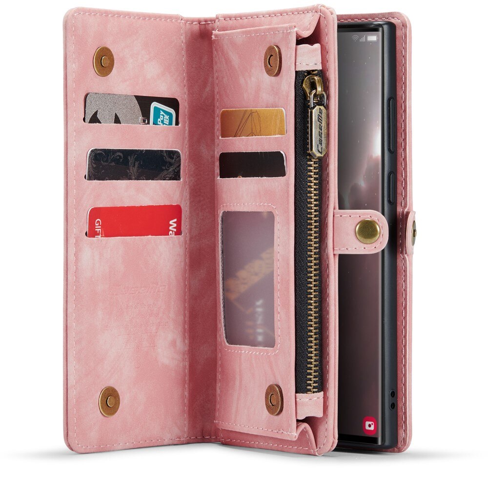 Multi-slot Portemonnaie-Hülle Samsung Galaxy S23 Ultra Rosa