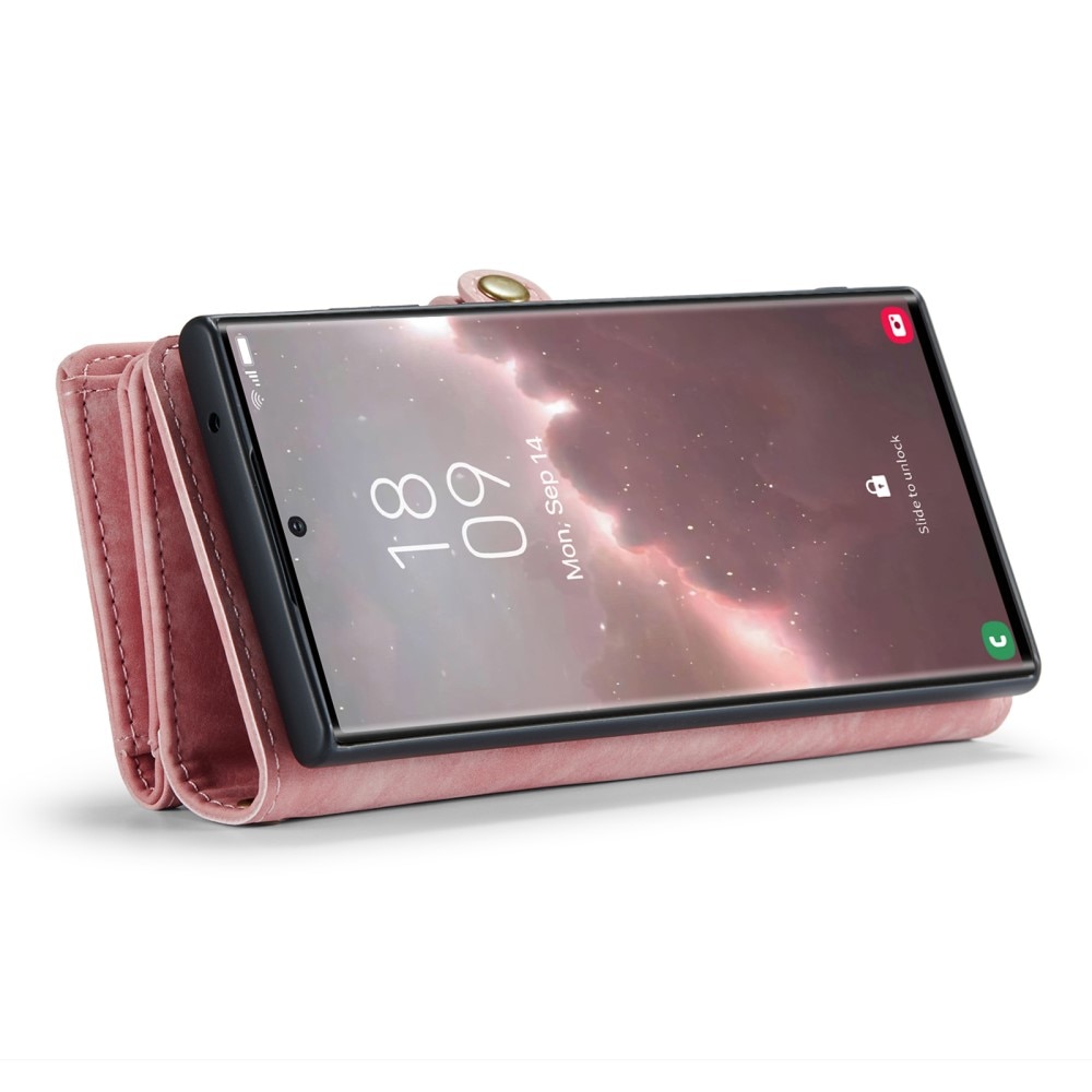 Multi-slot Portemonnaie-Hülle Samsung Galaxy S23 Ultra Rosa