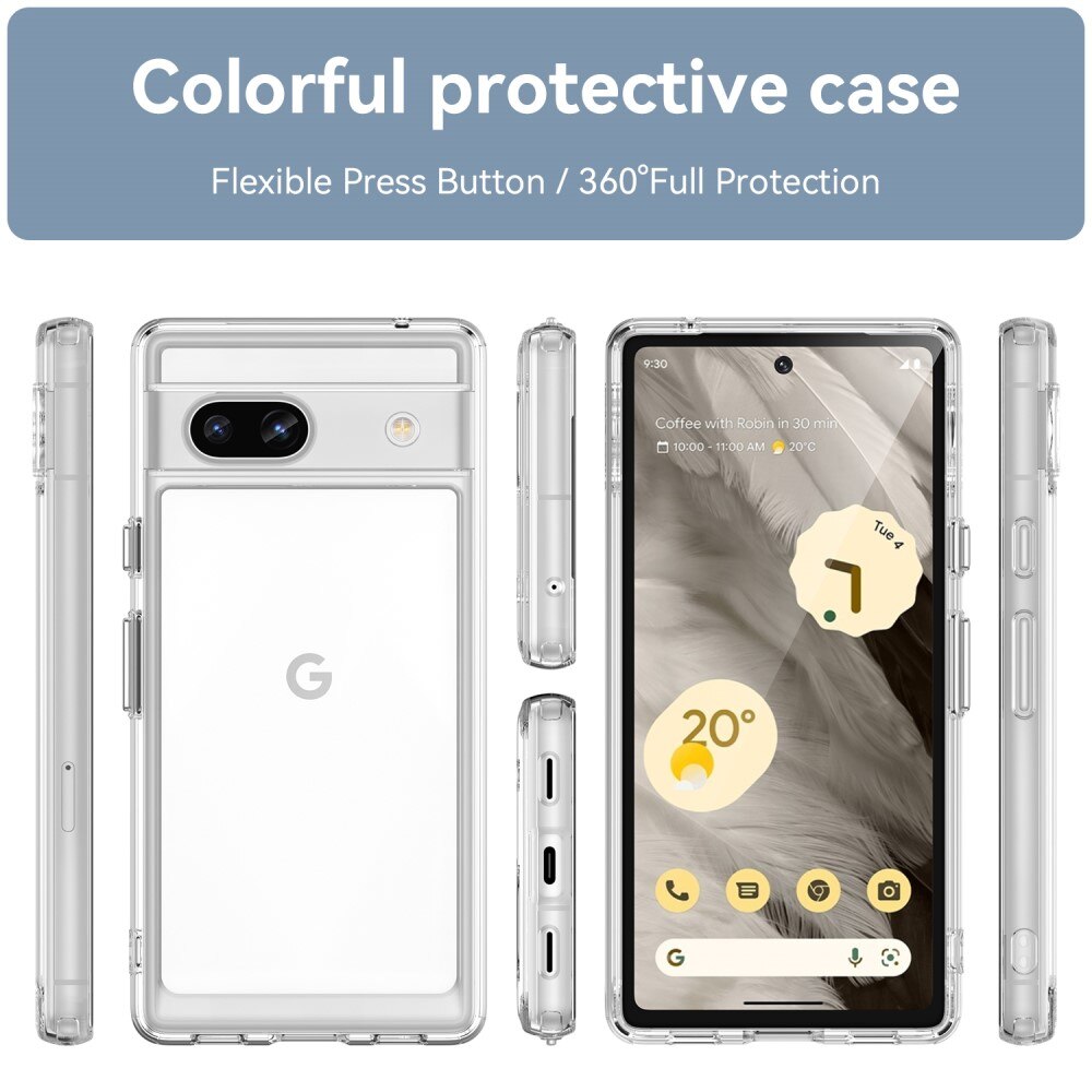 Google Pixel 7a hybride Handyhülle Crystal Hybrid transparent