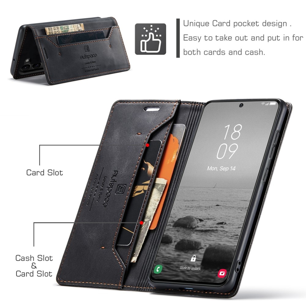 RFID-geschützte Portemonnaie-Hülle Samsung Galaxy S23 Plus schwarz