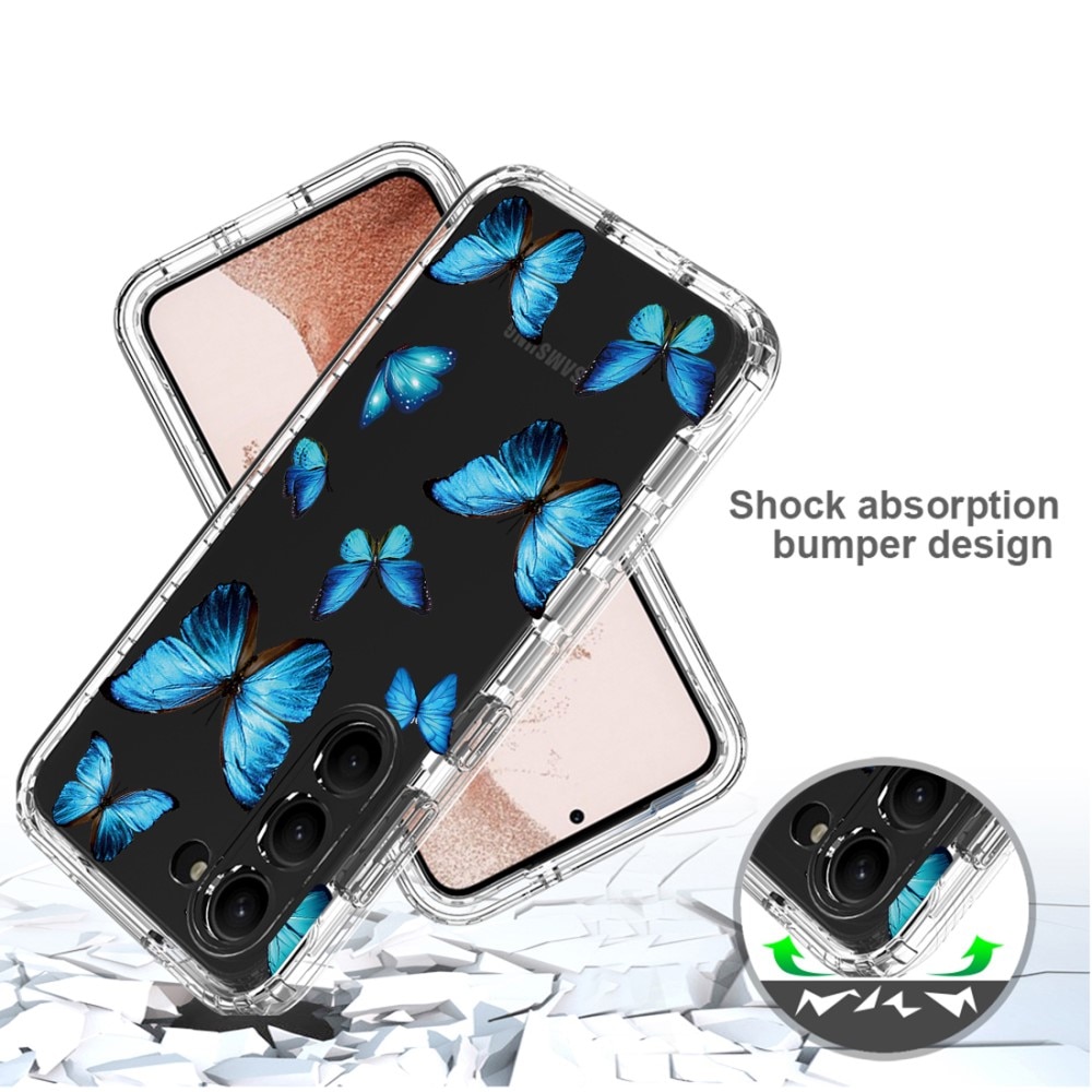 Samsung Galaxy S23 Full Cover Hülle Schmetterlinge