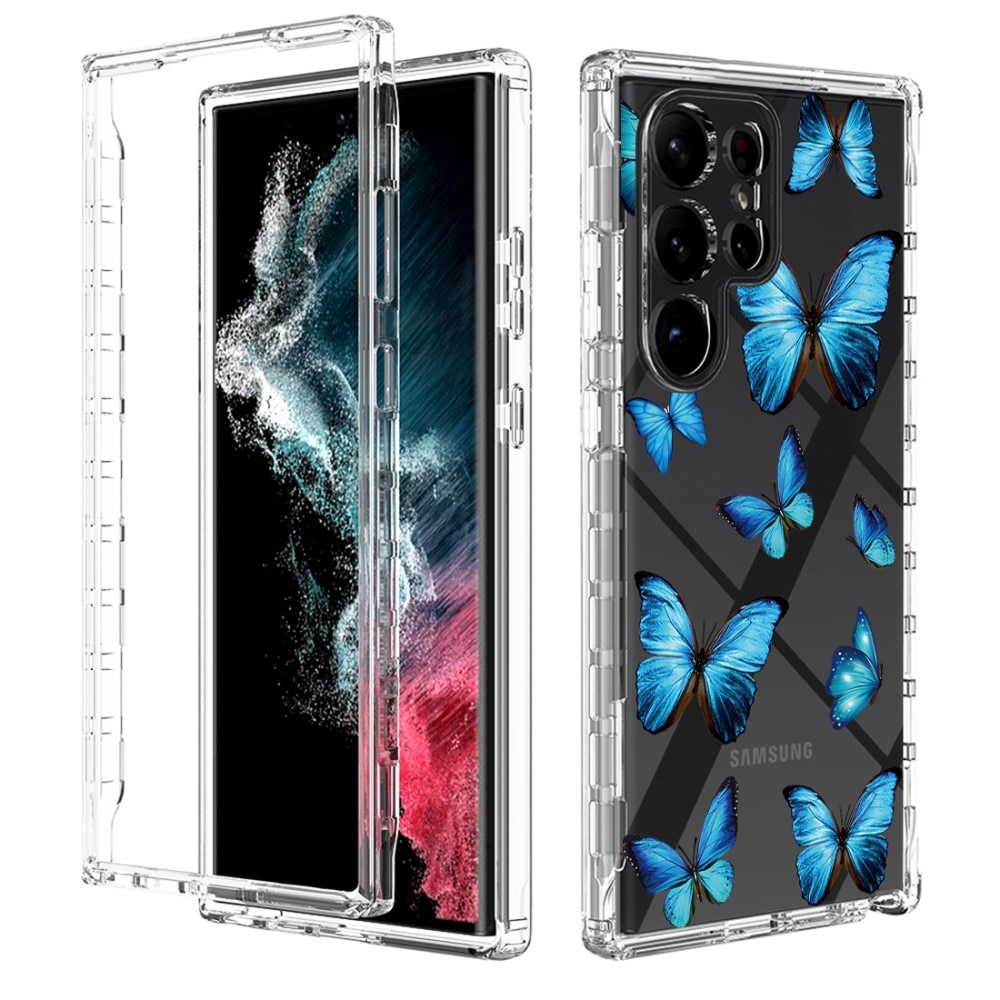 Samsung Galaxy S23 Ultra Full Cover Hülle Schmetterlinge