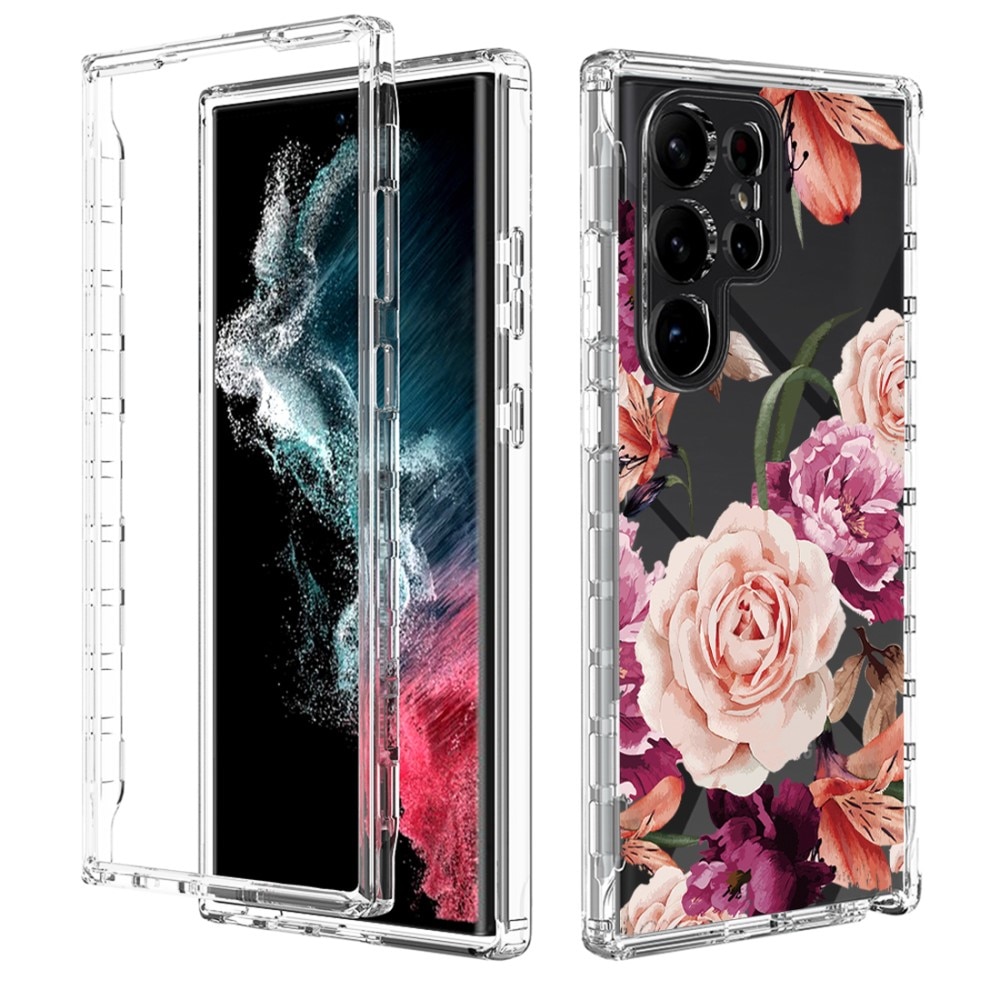Samsung Galaxy S23 Ultra Full Cover Hülle Blumen