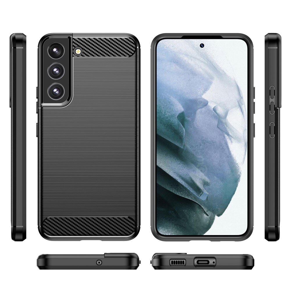 Samsung Galaxy S23 Plus Hülle TPU Brushed Schwarz