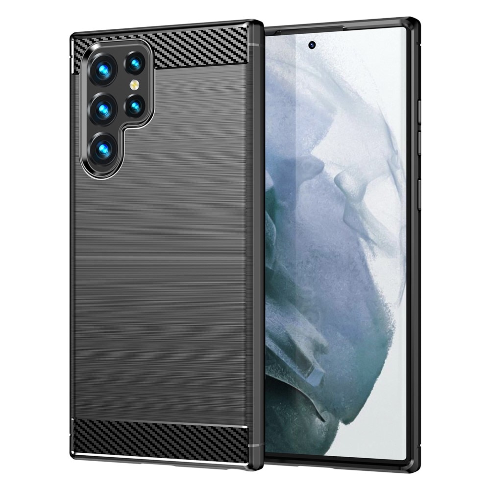 Samsung Galaxy S23 Ultra Hülle TPU Brushed Black