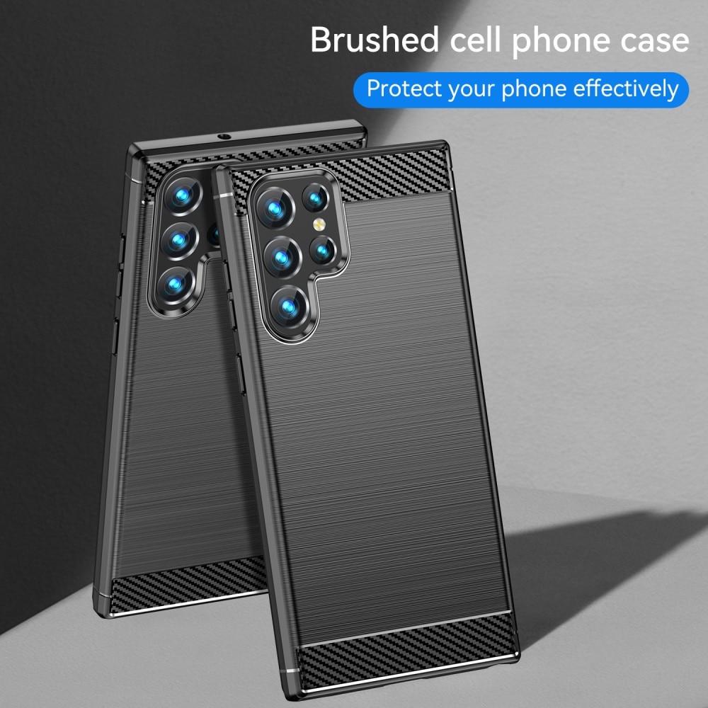 Samsung Galaxy S23 Ultra Hülle TPU Brushed Black