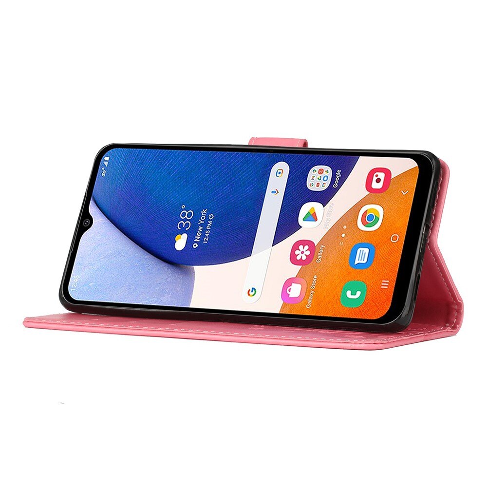 Samsung Galaxy A54 Handyhülle mit Schmetterlingsmuster, rosa