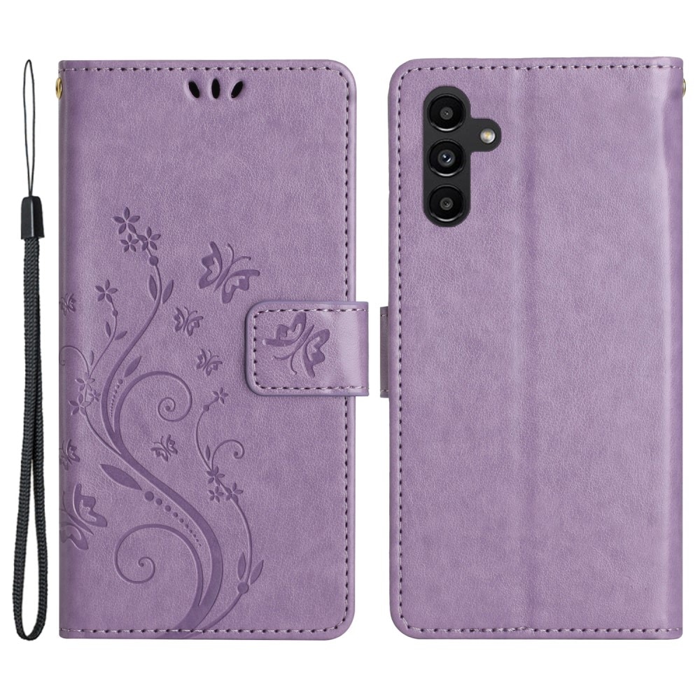 Samsung Galaxy A54 Handyhülle mit Schmetterlingsmuster, lila