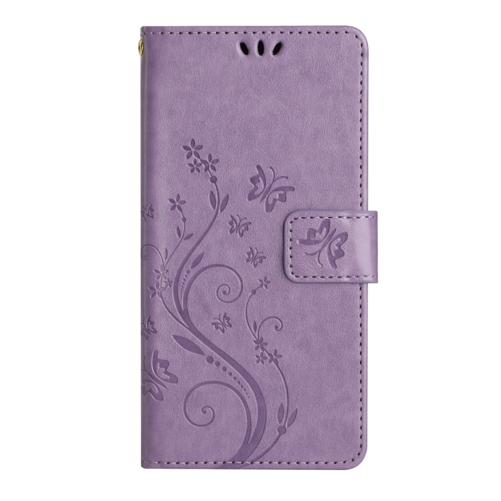 Samsung Galaxy A54 Handyhülle mit Schmetterlingsmuster, lila