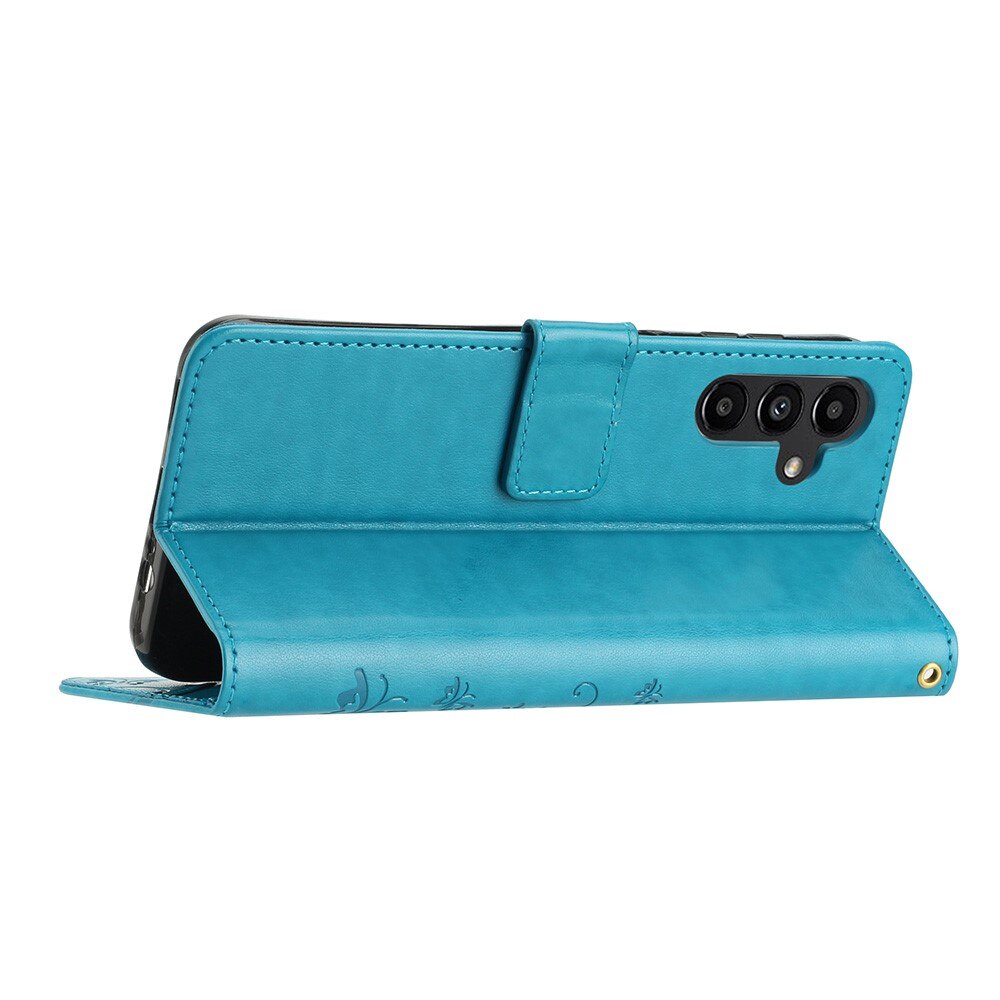 Samsung Galaxy A54 Handyhülle mit Schmetterlingsmuster, Blau
