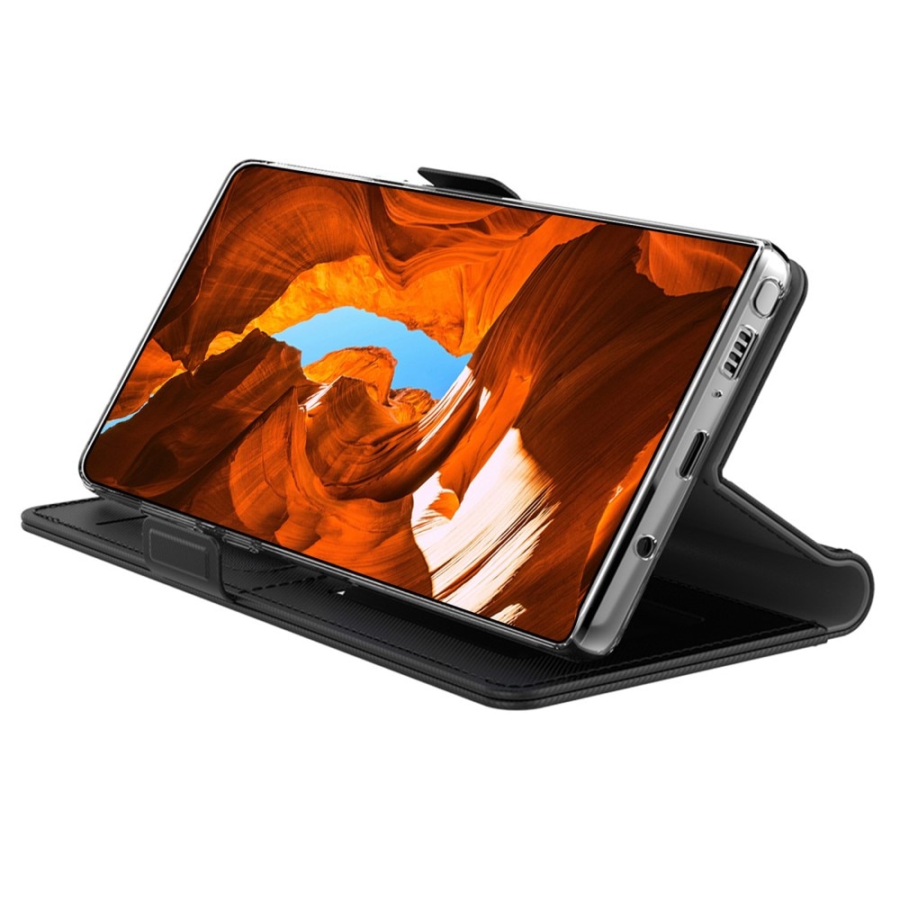Samsung Galaxy S23 Ultra Portemonnaie-Hülle Spiegel schwarz