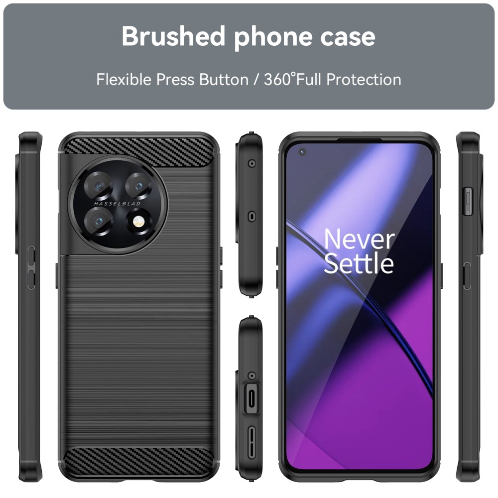  OnePlus 11 Hülle TPU Brushed Schwarz