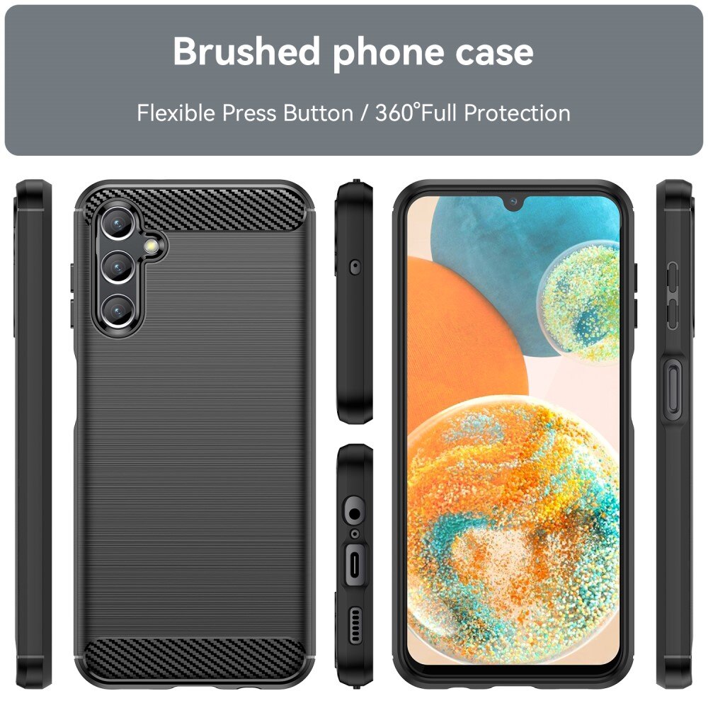 Samsung Galaxy A14 Hülle TPU Brushed Schwarz