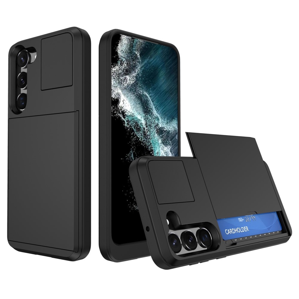 Samsung Galaxy S23 Plus Handyhülle mit Kartenhalter Schwarz