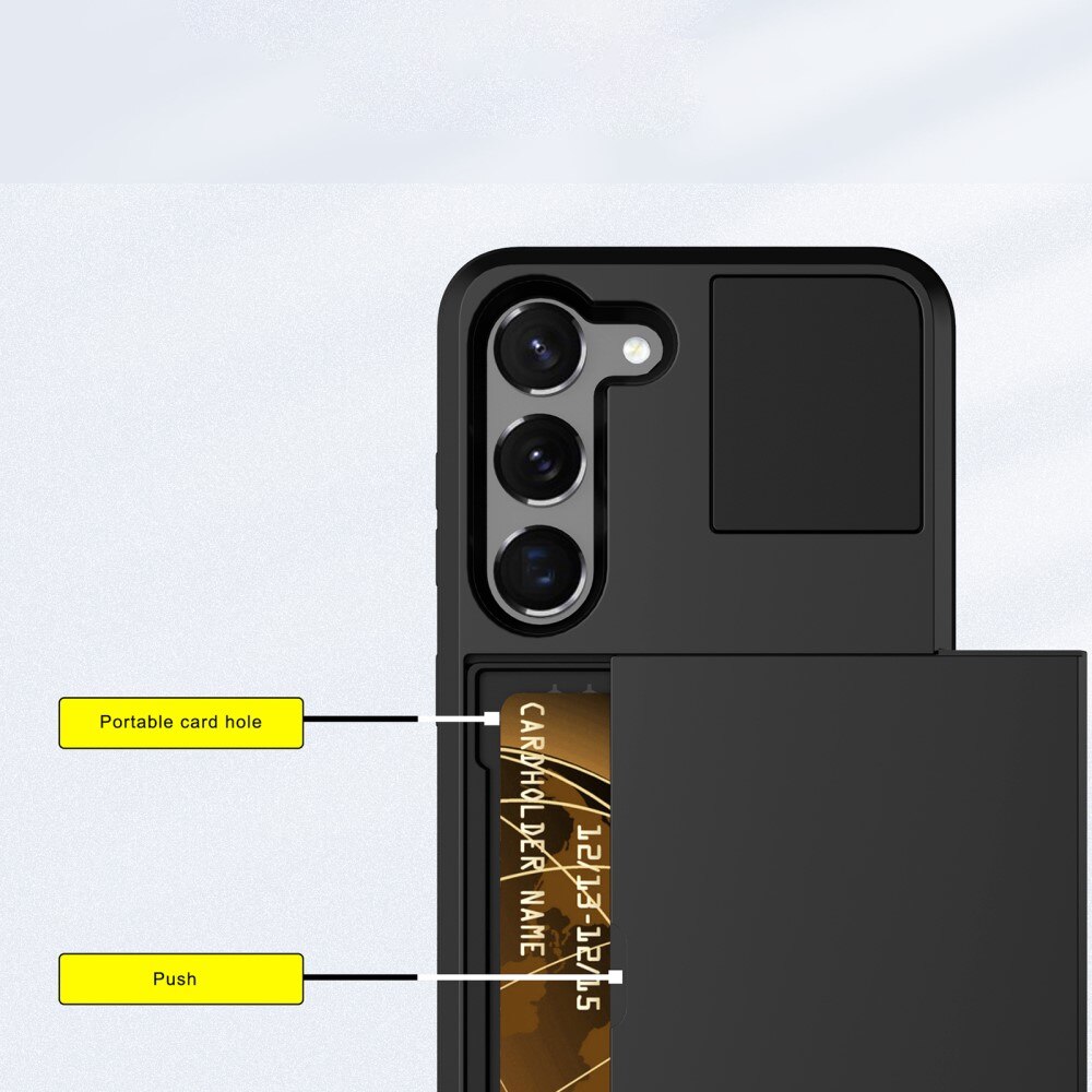 Samsung Galaxy S23 Plus Handyhülle mit Kartenhalter Schwarz