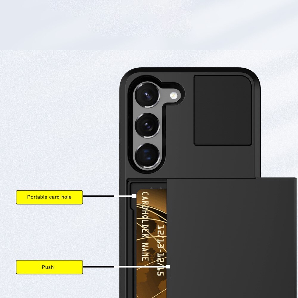 Samsung Galaxy S23 Plus Handyhülle mit Kartenhalter schwarz