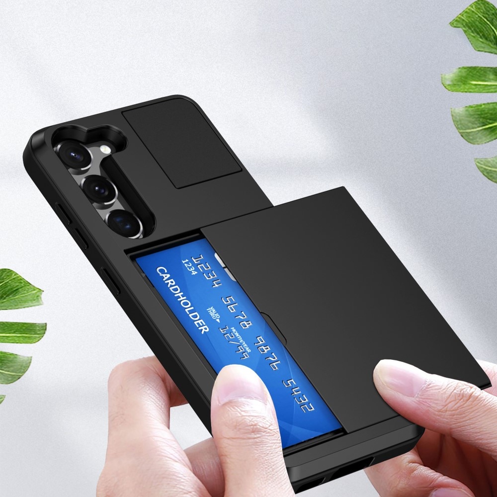 Samsung Galaxy S23 Plus Handyhülle mit Kartenhalter schwarz
