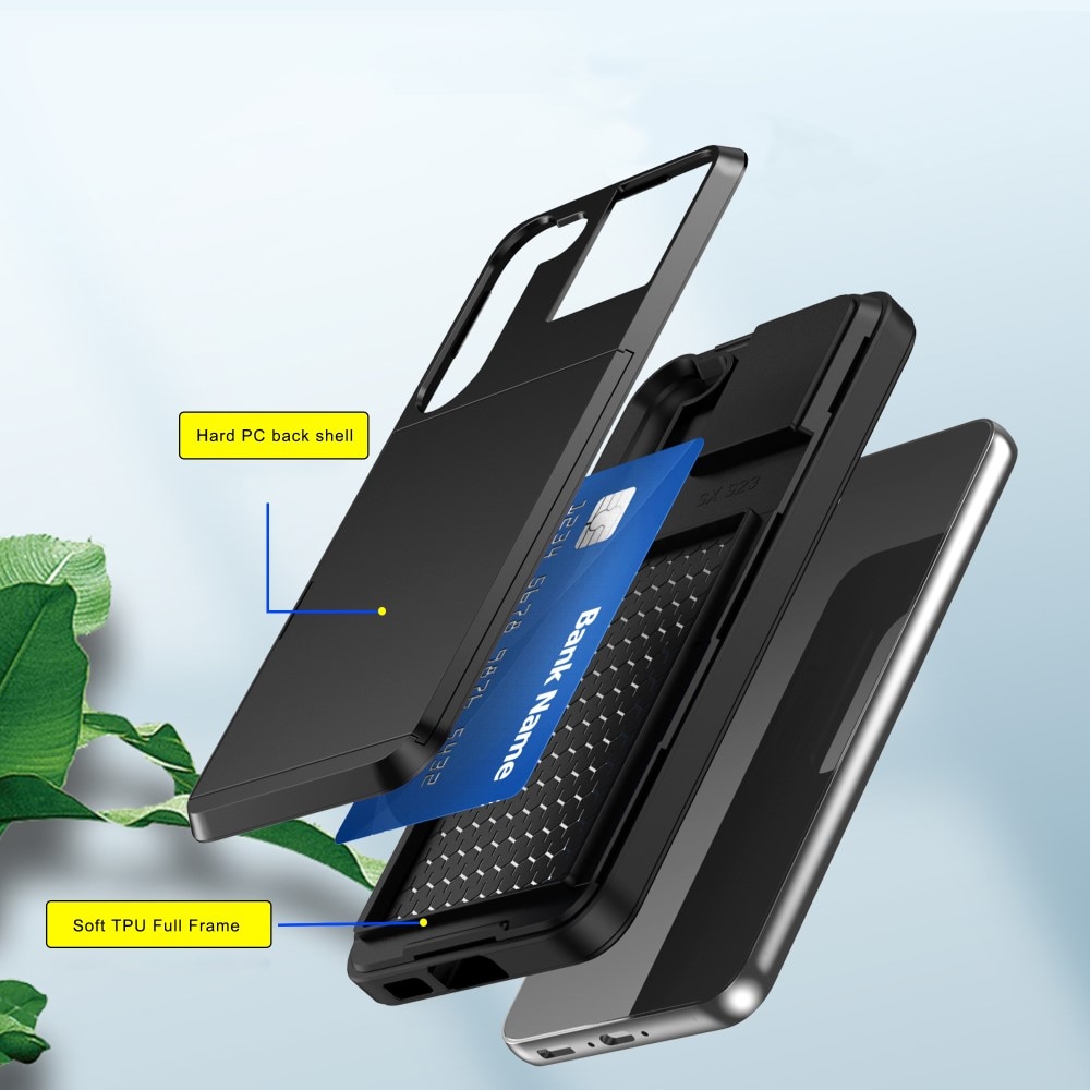 Samsung Galaxy S23 Plus Handyhülle mit Kartenhalter schwarz