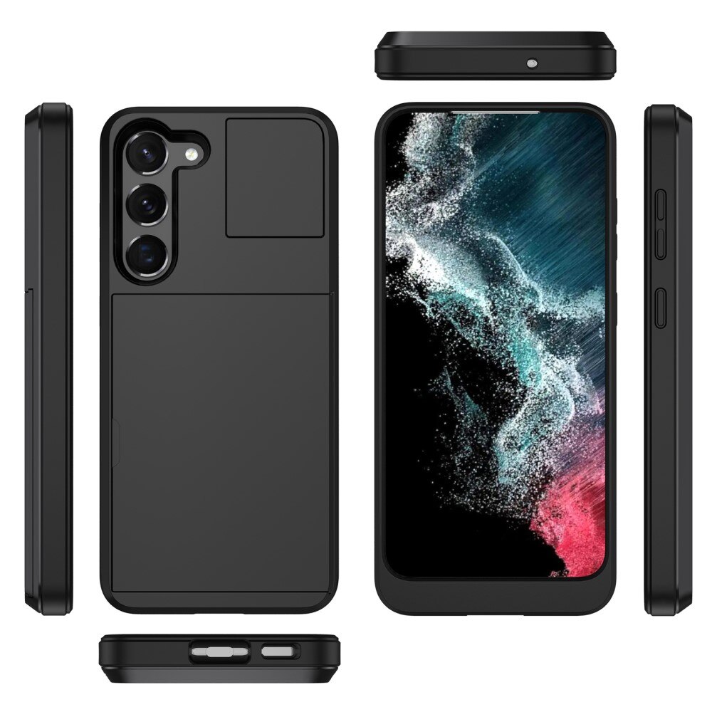 Samsung Galaxy S23 Plus Handyhülle mit Kartenhalter Schwarz
