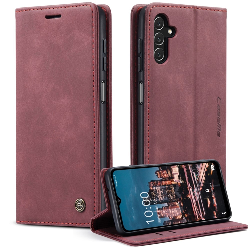 Slim Portemonnaie-Hülle Samsung Galaxy A14 Rot