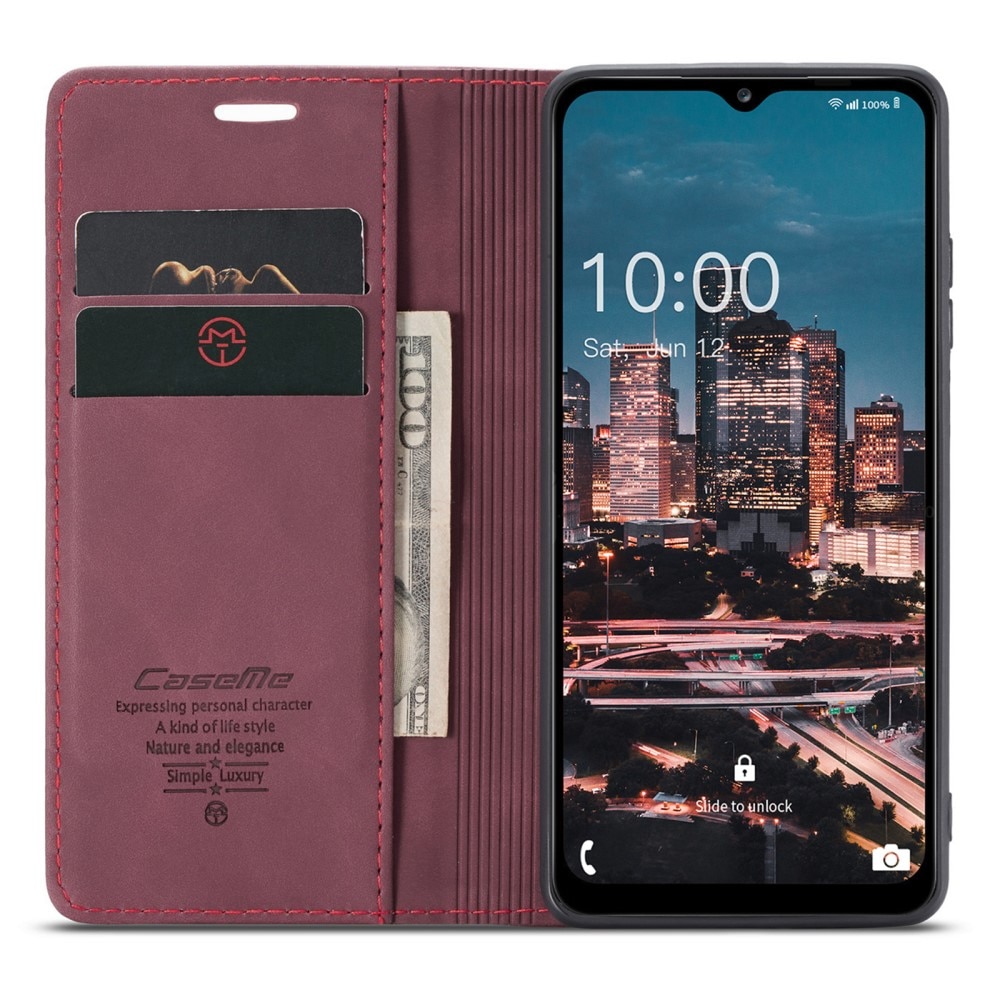 Slim Portemonnaie-Hülle Samsung Galaxy A14 Rot