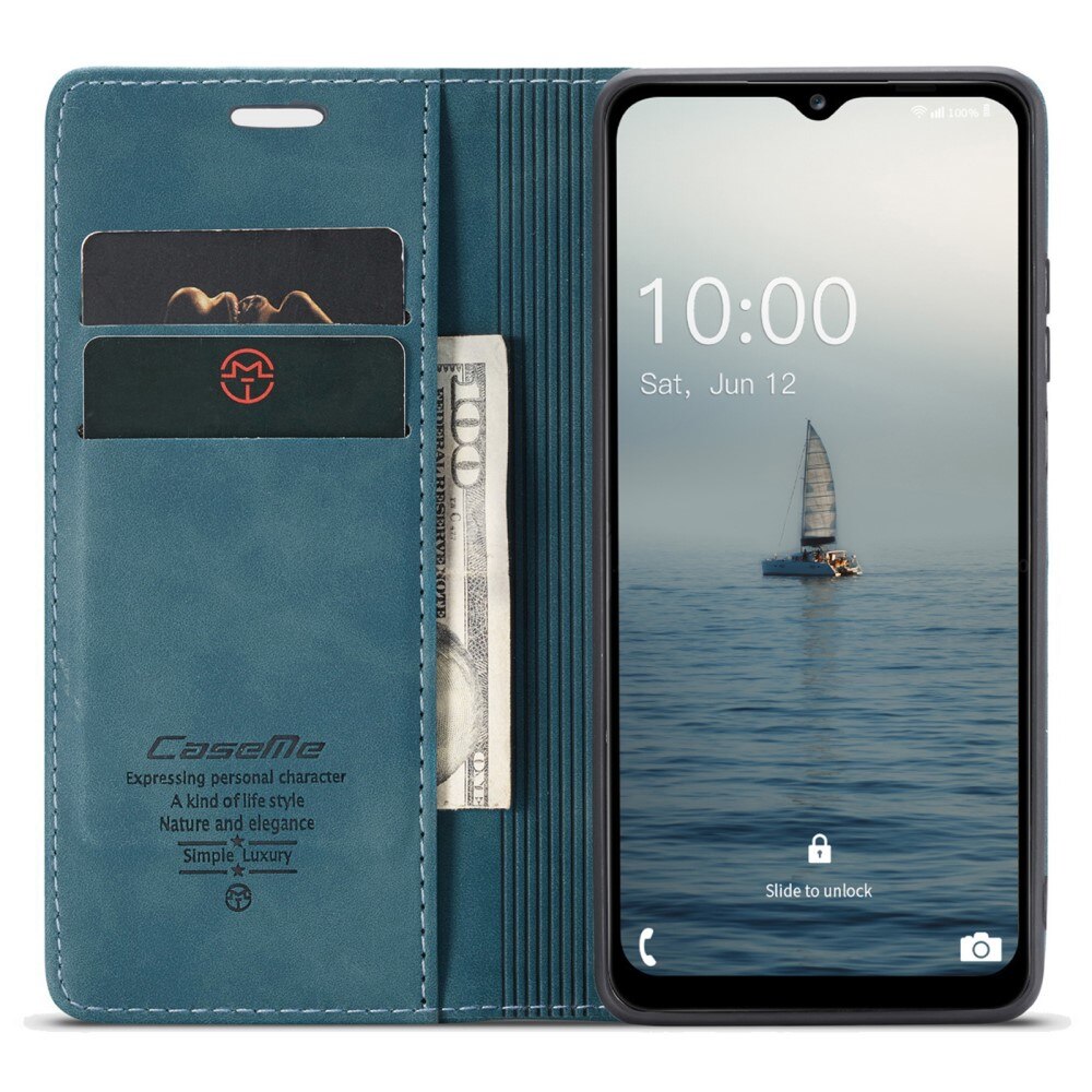Slim Portemonnaie-Hülle Samsung Galaxy A14 Blau