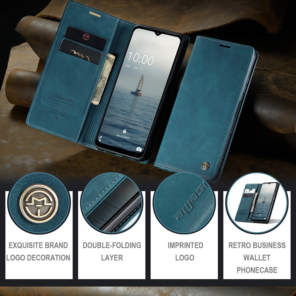 Slim Portemonnaie-Hülle Samsung Galaxy A14 Blau