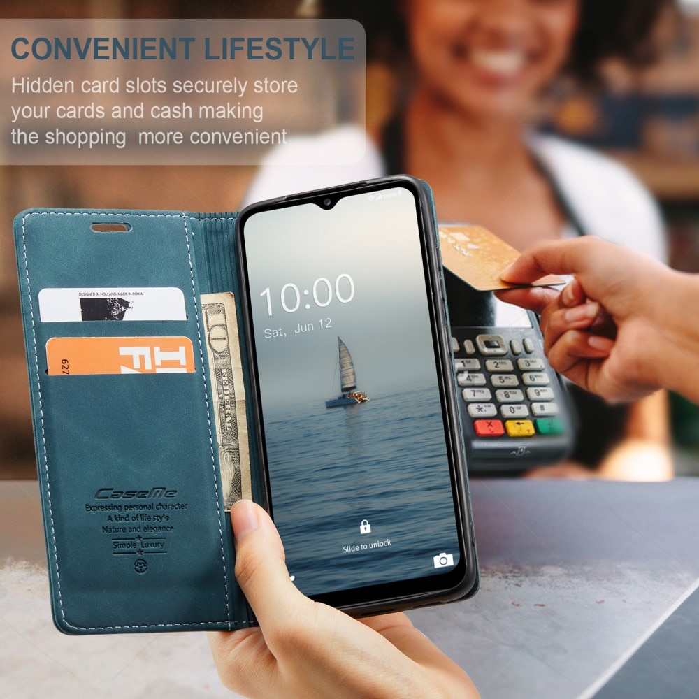 Slim Portemonnaie-Hülle Samsung Galaxy A14 Blau