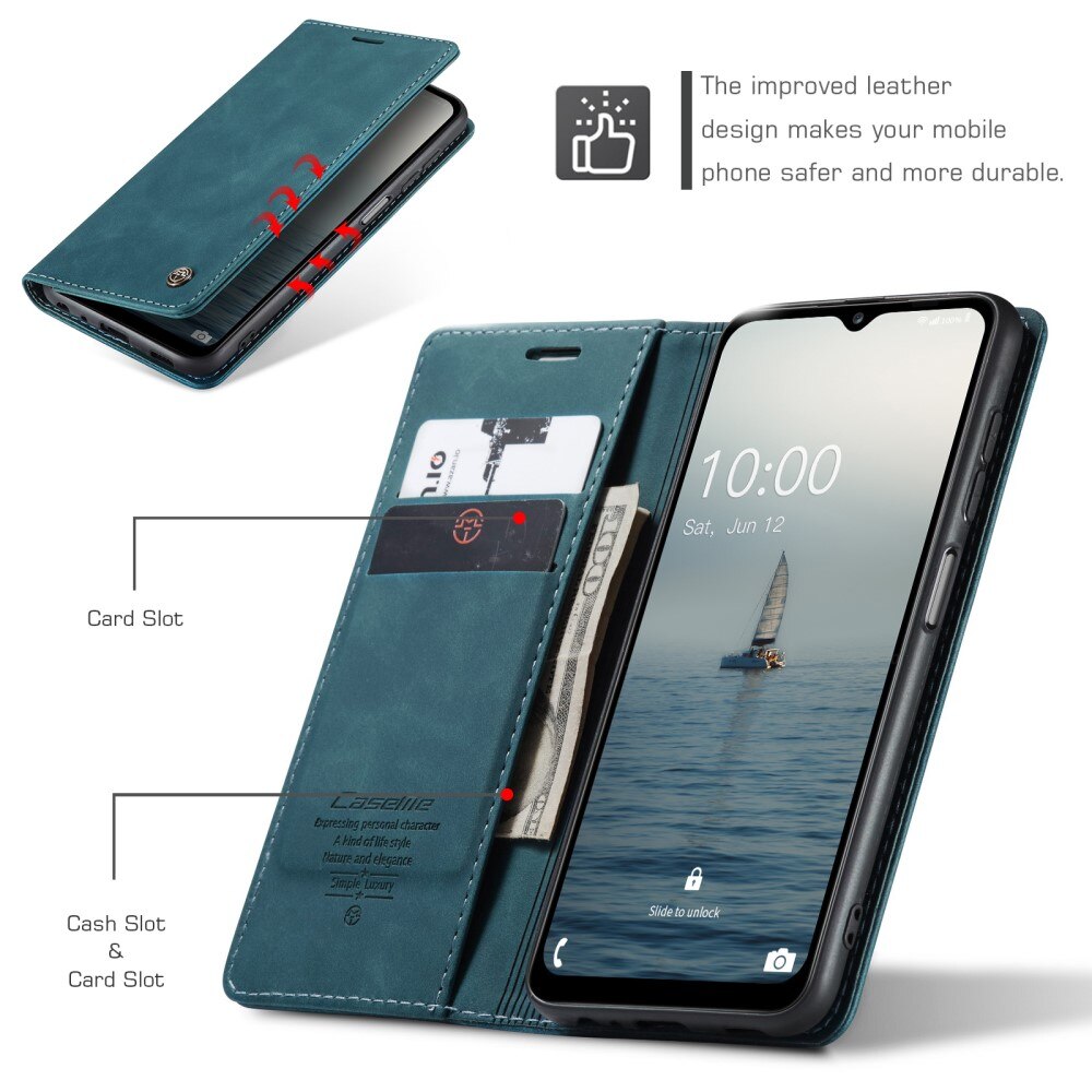 Slim Portemonnaie-Hülle Samsung Galaxy A14 Blau