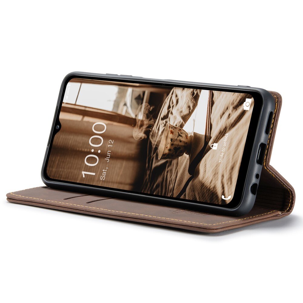 Slim Portemonnaie-Hülle Samsung Galaxy A34 Braun