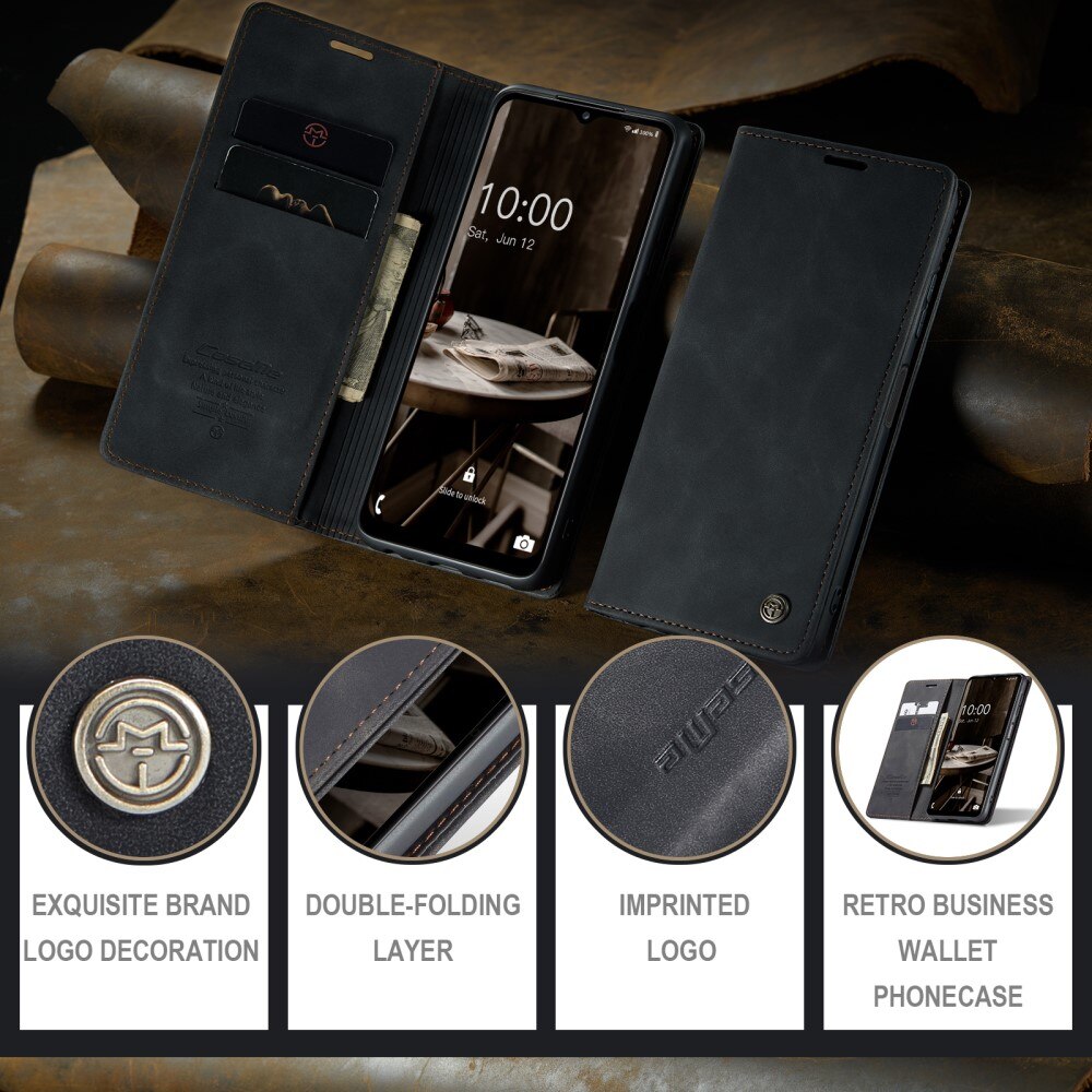 Slim Portemonnaie-Hülle Samsung Galaxy A34 Schwarz